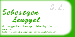 sebestyen lengyel business card